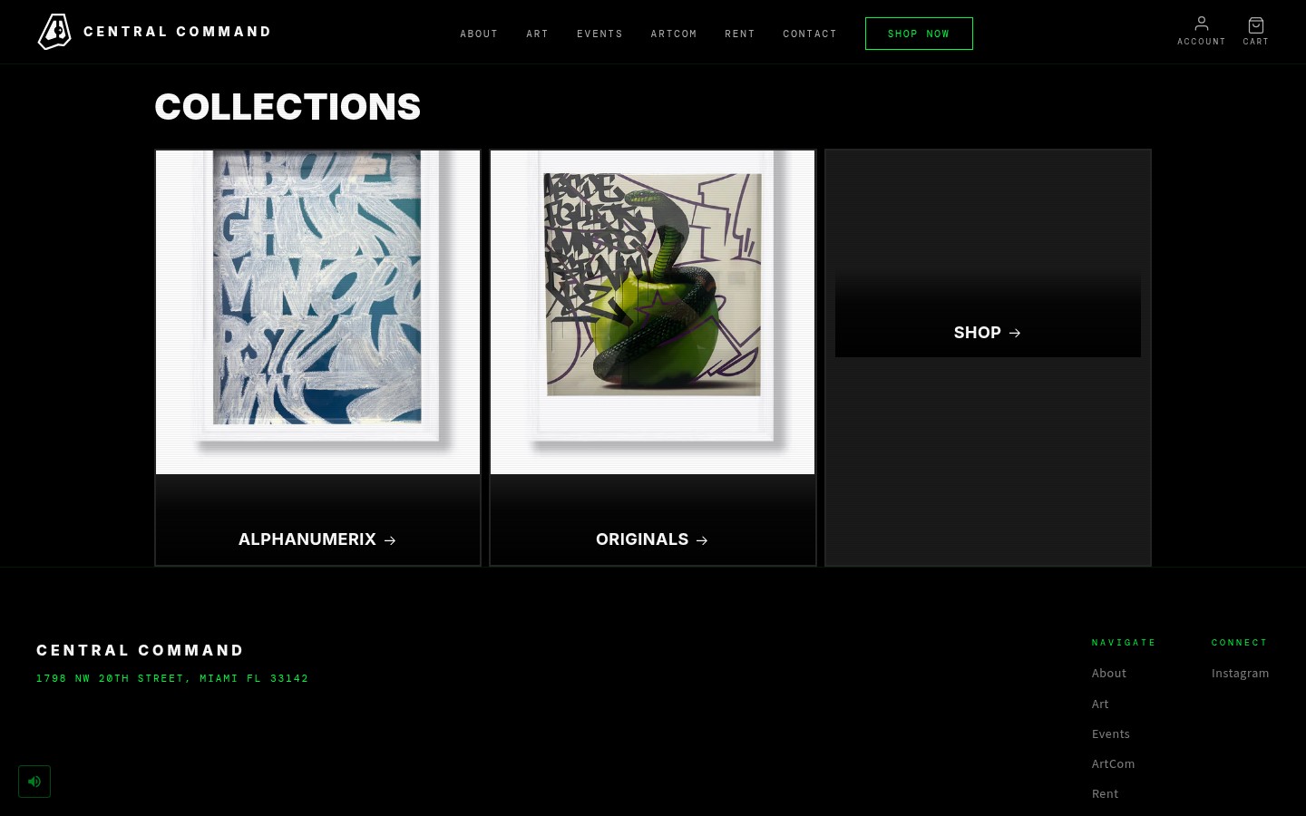 Collections shop page