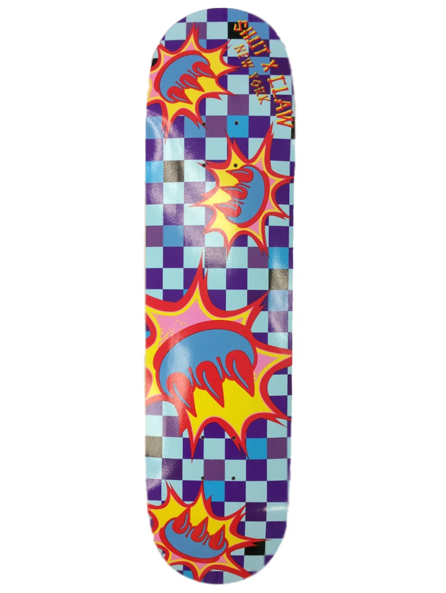 SHUT x CLAW skateboard deck